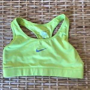 Neon Green Nike Pro Dri-Fit Sports Bra Size Med